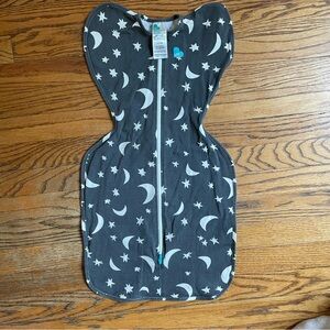 Love to Dream Gray Sleep Sack with White Stars and Moons